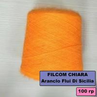 Итальянская бобинная пряжа Filcom CHIARA/ 80% Ангора Spyke, 20% Полиамид/ 100 грамм - 450 метров/ Цвет - Aranclo Fluo Di Sicilia