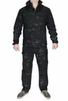 Костюм Shark Skin Softshell Софтшелл 4 кармана цвет камуфляж Mtp black / черный (размер: xl)