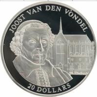 Клуб Нумизмат Монета 20 долларов Либерии 2003 года Серебро Vondel