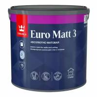 TIKKURILA EURO MATT 3 краска интерьерная для стен и потолков, абсолютно матовая, база C (2,7л)