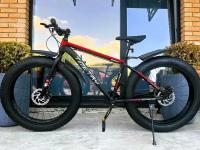 Велосипед фэтбайк Fatbike Richiesto TT089/9s 26" Алюминиевая рама 17" Спортивный Вездеход Унисекс, серо-красный