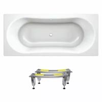 Стальная ванна Sanitana BLB Duo Comfort S398049AH000000N (B80DAH001N): металлическая ванна 180х80 см, с шумоизоляцией и ножками, толщина стали 3,5 мм