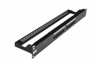 Патч-панель Hyperline Патч-панель 19", 1U, 12 портов RJ-45, категория 6, Dual IDC (PP2-19-12-8P8C-C6-110D)