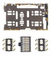 Разъем Nano-Sim+MicroSD 27-28mm x 16-17mm x 1,35mm Honor 10 Lite и др