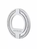 Guess кольцо-держатель MagSafe Metal Ring stand Diamond Rhinestones Silver