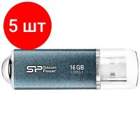 Комплект 5 штук, Флеш-память Silicon Power Marvel M01, 16Gb, USB 3.2 G1, с, SP016GBUF3M01V1B