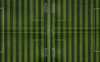 Картина на холсте 60x110 LinxOne "Футбольное поле, вид сверху, минимализм" интерьерная для дома / на стену / на кухню / с подрамником