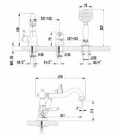 Смеситель Lemark Vintage LM4845B на борт ванны