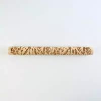 Скалка деревянная с узорами "Цветочный луг" для выпечки, 30 см