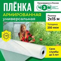 Пленка армированная универсальная 250 мкм, 2х15 м