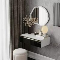 Комплект мебели макияжный туалетный столик консоль и зеркало неправильной формы "Софора"