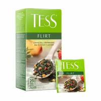 Чай зелёный "Flirt", TESS, с клубникой и ароматом белого персика, 25 пакетиков, 37,5 г