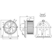 NISSENS 87022 (1J1819021 / 1J1819021A / 1J1819021B) вентилятор отопителя\ Audi (Ауди) a3 / tt, VW lupo / Polo (Поло) / golf