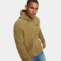 Мужская толстовка PUMA ESS ELEVATED Sherpa Full-Zip Hoodie 675984_93, размер XL, коричневая