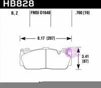 Колодки тормозные HB828G.760 HAWK DTC-60 BMW M5 F10; M6 F13; M2 F87 M Sport передние