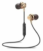 Наушники Bluetooth вакуумные с шейным шнурком More choice BG6 (Gold)