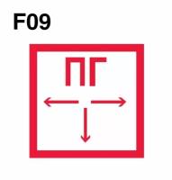 Знаки пожарной безопасности F09 Пожарный гидрант ГОСТ 12.4.026-2015 200мм 1шт