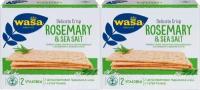 Хлебцы WASA пшеничные тонкие Delicate Crisp Rosemary & Sea salt, 2 штуки по 190г