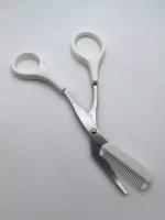 Ножницы для бровей, расческа для бровей - идеальное сочетание для ухода за бровями