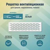 Вентиляционная решетка для цоколя 70*250, белый, шт