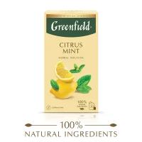 Чайный напиток красный Greenfield Citrus Mint мятный пакетированный, мята, гибискус, 30 г, 20 пак