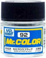MR.HOBBY Mr.Color Semi Gloss Black, Черный полуматовый, Краска акриловая, 10мл