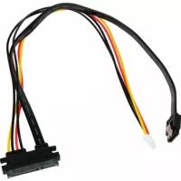 Кабель питания SATA Cablexpert, XH2.54 4pin+ Sata 7pin/Sata 7+15pin,30см, пакет