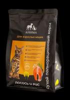 Корм сухой полнорационный суперпремиум для кошек "Лосось и Рис" 0,8 кг
