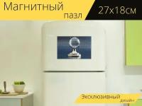 Магнитный пазл "Мир, глобус, карта" на холодильник 27 x 18 см