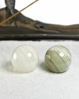Массажные шары Баодинг Оникс - диаметр 35-37 мм, натуральный камень, 2 шт - для стоунтерапии, здоровья и антистресса