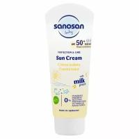 Крем Sanosan Baby San Солнцезащитный крем SPF 50+, Саносан Солнцезащитный крем для малышей SPF 50+, 75 мл