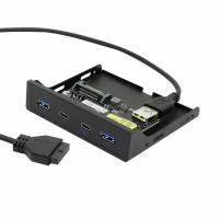 Планка портов (NEC D720210) 2xUSB Type-C + 2xUSB 3.0, в отсек 3.5" | ORIENT C092