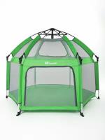 Манеж-палатка для детей напольный, складной, для улицы и дома, зеленый