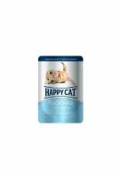 Happy cat Кусочки в соусе для котят с курицей и морковью 1002312, 0,100 кг (2 шт)