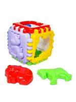 Сортер Логический куб Любимая ферма (6 деталей, 10*10см) (пластик) (от 3 лет) И-9086, (Рыжий кот) ()