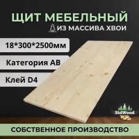 Мебельный щит 18х300х2500 сорт АВ ХВ