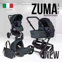 Коляска для новорожденных 3 в 1 Farfello Zuma Trio Comfort, Новый черный