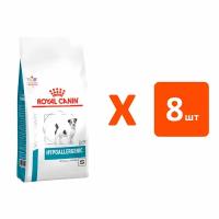 ROYAL CANIN HYPOALLERGENIC SMALL DOG S для взрослых собак маленьких пород при пищевой аллергии (1 кг х 8 шт)