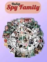 Набор стикеров/наклеек "Spy Family", 3 листа А5, 77 стикера