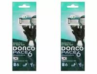 DORCO PACE 6 Станок для бритья одноразовый 6 лезвий, 1 шт. в уп., 2 уп