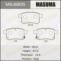 Колодки тормозные Honda Accord (CU, CR) 08- задние дисковые MASUMA