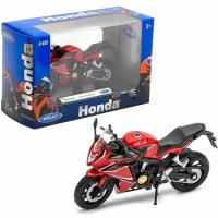 Модель коллекционная мотоцикла 1:18 Honda CBR 650F, красный WELLY