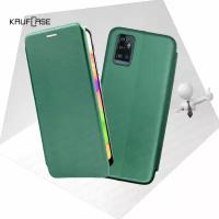 Чехол книжка KaufCase для телефона ZTE Blade A71 (6.52"), темно-зеленый. Трансфомер