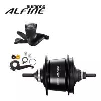 Втулка планетарная SHIMANO Alfine S7001 (полный установочный комплект), 32H, 8ск, OLD:135мм, C.Lock, чёрный