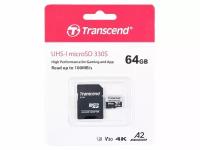 Карта памяти TRANSCEND MicroSDXC 64GB (TS64GUSD330S)