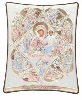 Икона Божией Матери на дереве с серебрением "Неопалимая Купина" / Греция Slevory / 108TBR6FWA