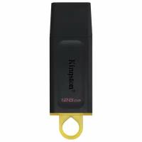 Флешка Kingston DT Exodia 128Гб, USB-A 3.2, чёрный+жёлтый (DTX/128GB)