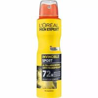 L'OREAL Дезодорант-спрей Men Expert Invincible Sport 72 ч для мужчин 150 мл (из Финляндии)