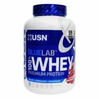 USN BlueLab 100% Premium Whey Straw блюлаб 100% ВЕЙ премиум протеин со вкусом клубники, порошок, 908 г