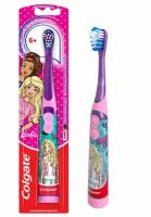 Колгейт Барби / Colgate Barbie Детская Электрическая зубная щетка с мягкими щетинками для девочек, фиолетовая